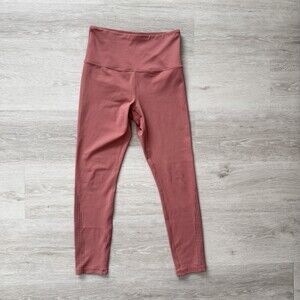 Ziya Active Leggings High Rise Laser Cut Women's Size S Dusty Rose 7/8 Length